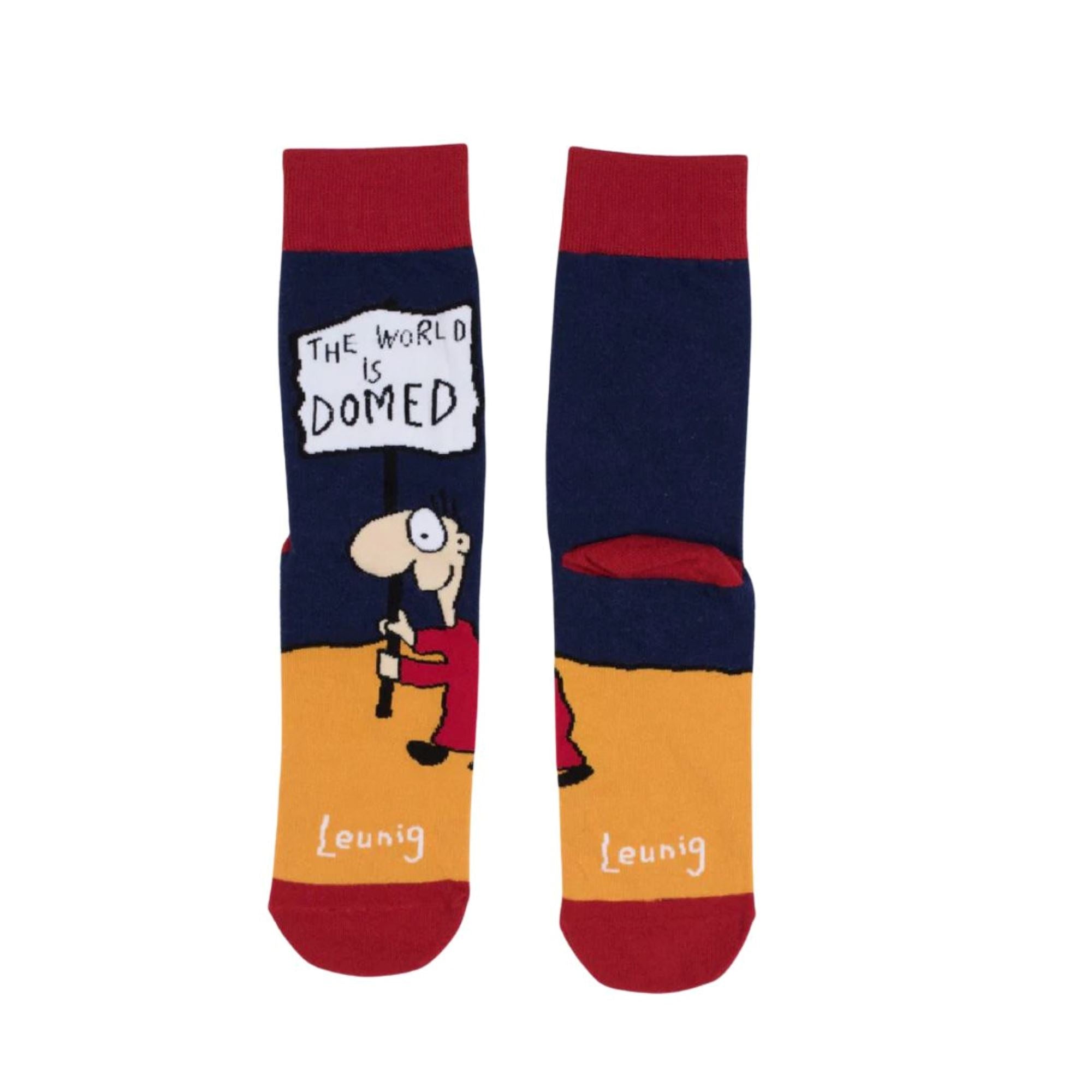 Leunig Domed Socks Orange Socks Leunig for James Harper 