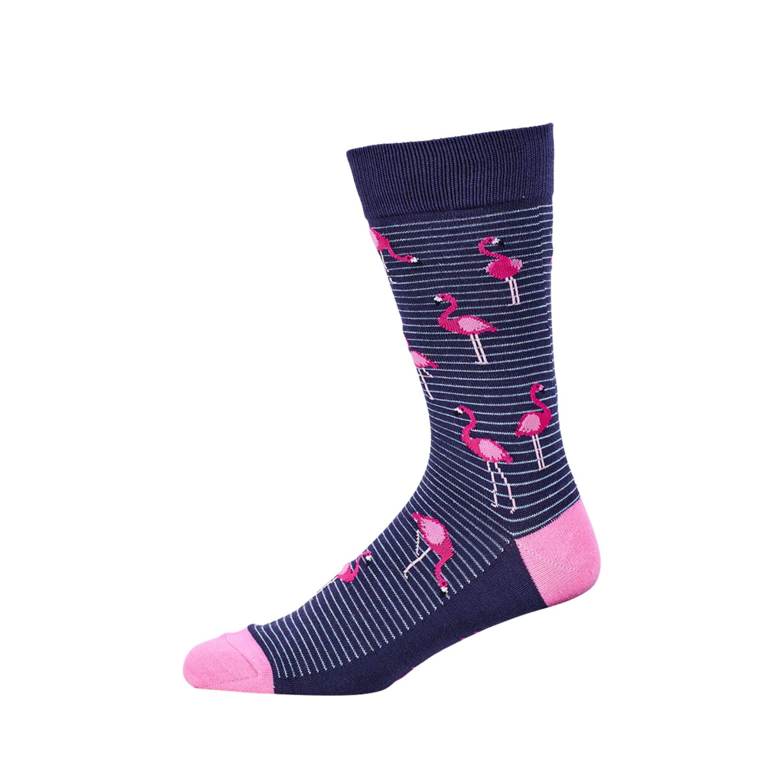 Mens Navy Flamingo Bamboo Sock Socks Bamboozld 