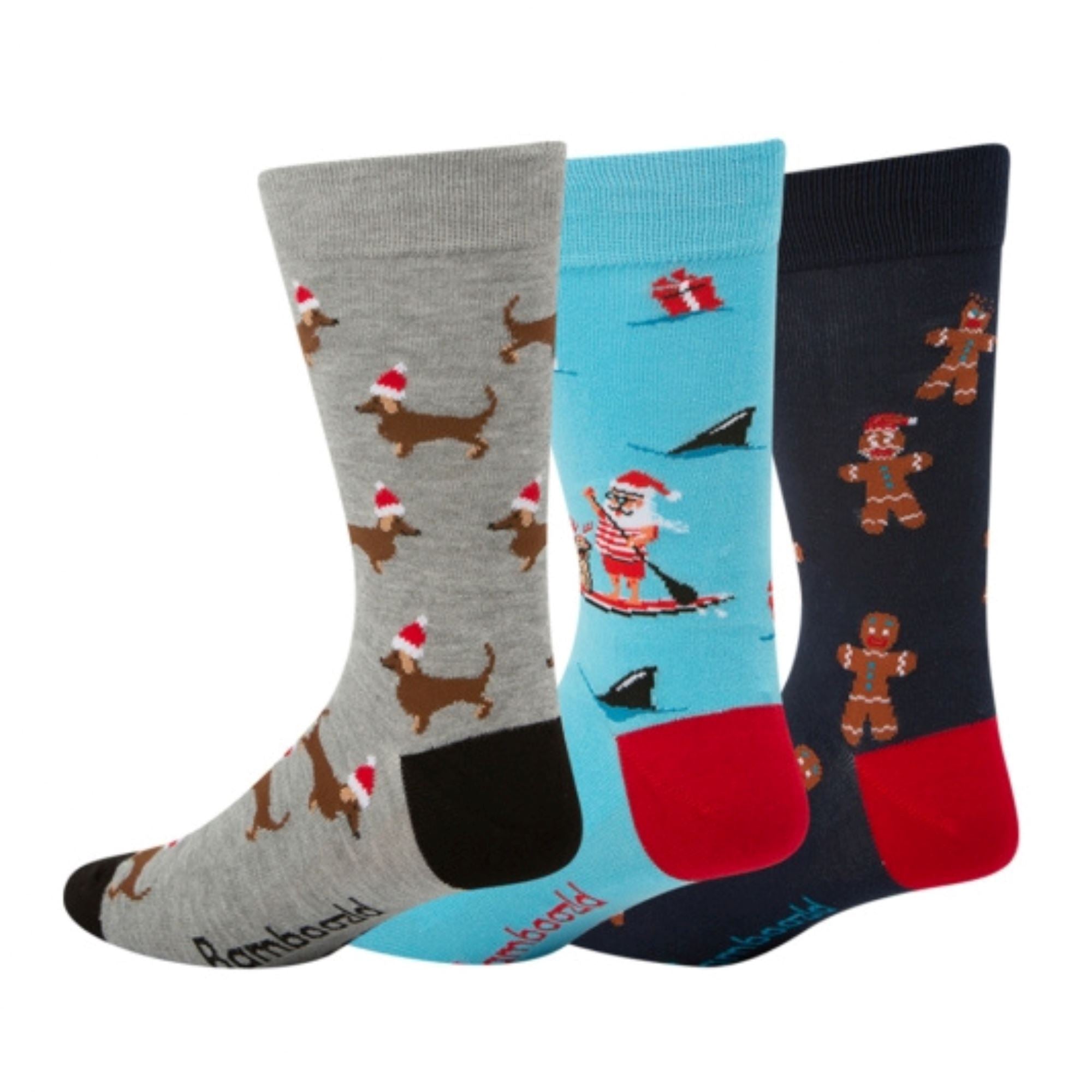 Men's Chrissy Cheer 3pk Gift Box Socks Bamboozld 