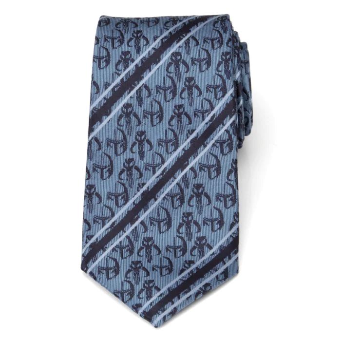 Star Wars Mando Navy Stripe Mens Tie Ties Star Wars 
