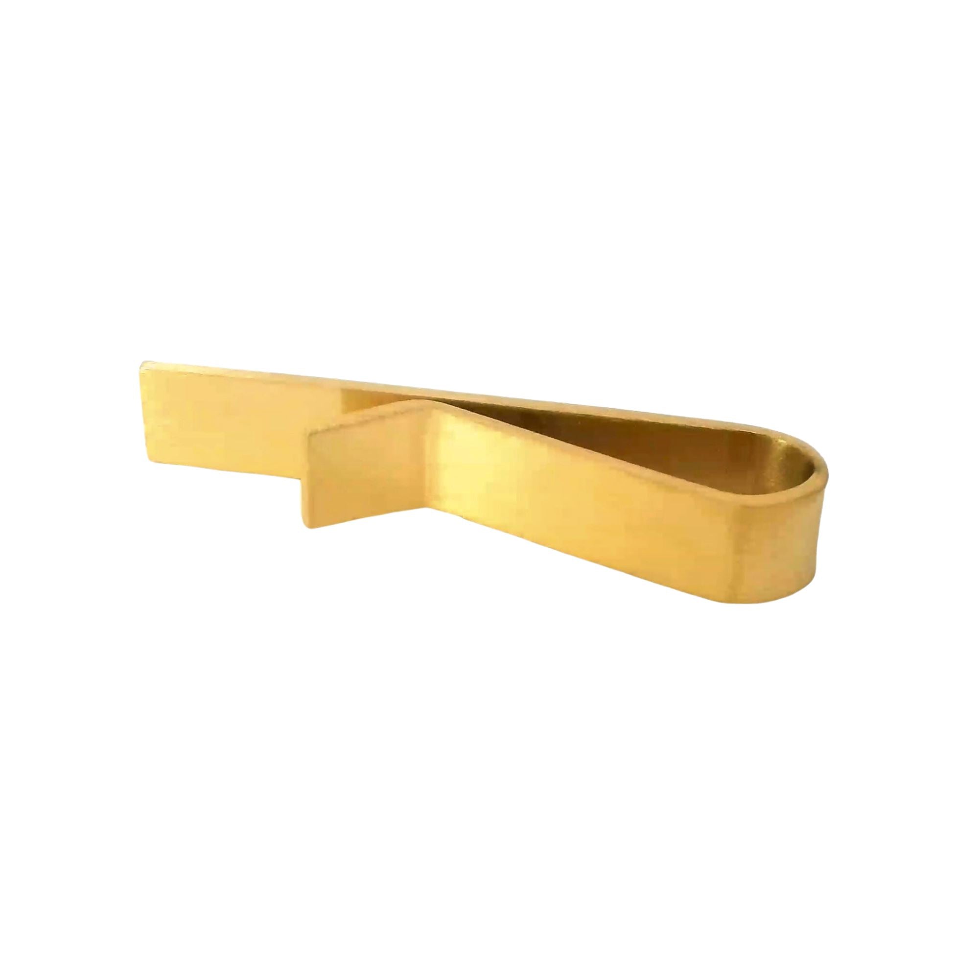 Small Gold Brushed Tie Bar 40mm Tie Bars Clinks Australia 