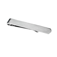 Brushed Silver Tie Bar with curved end 50mm Tie Bars Clinks Australia
