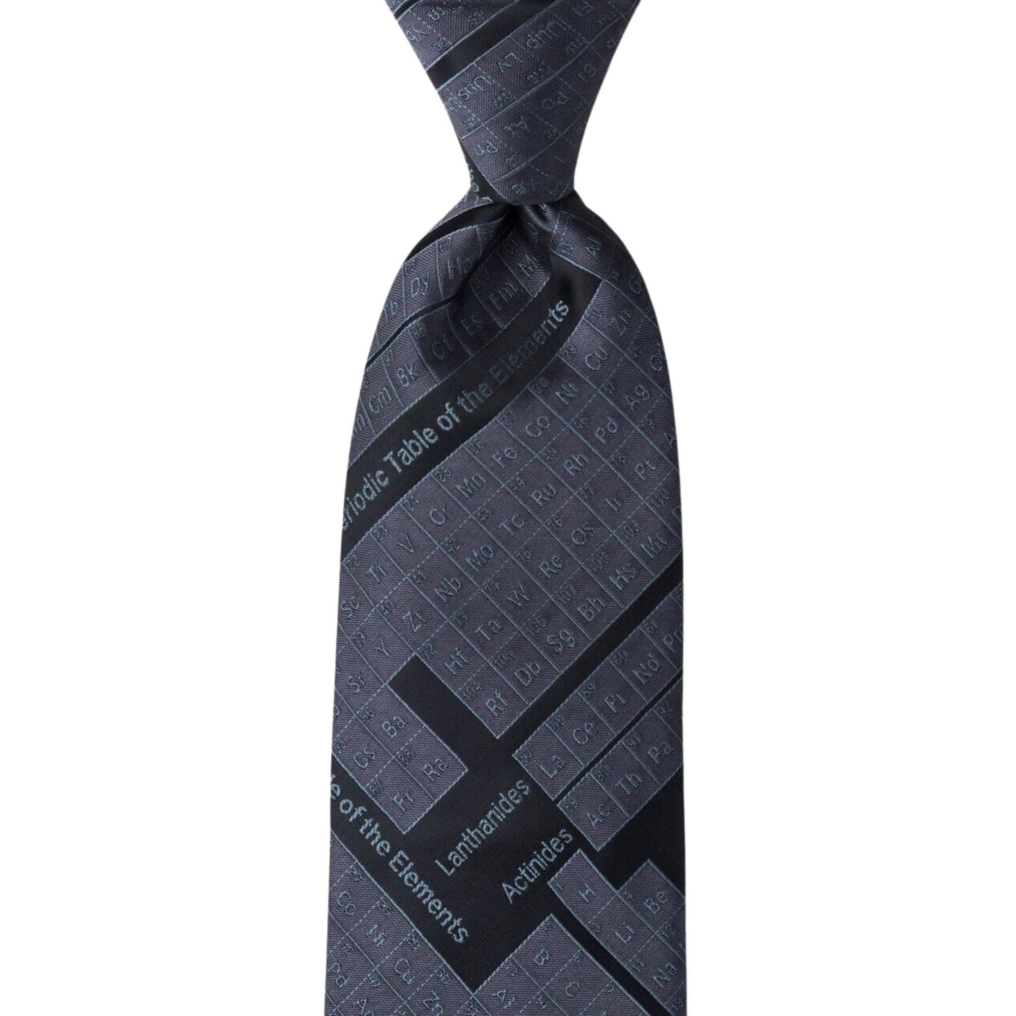Periodic Table Skinny Tie in Black Ties Clinks 
