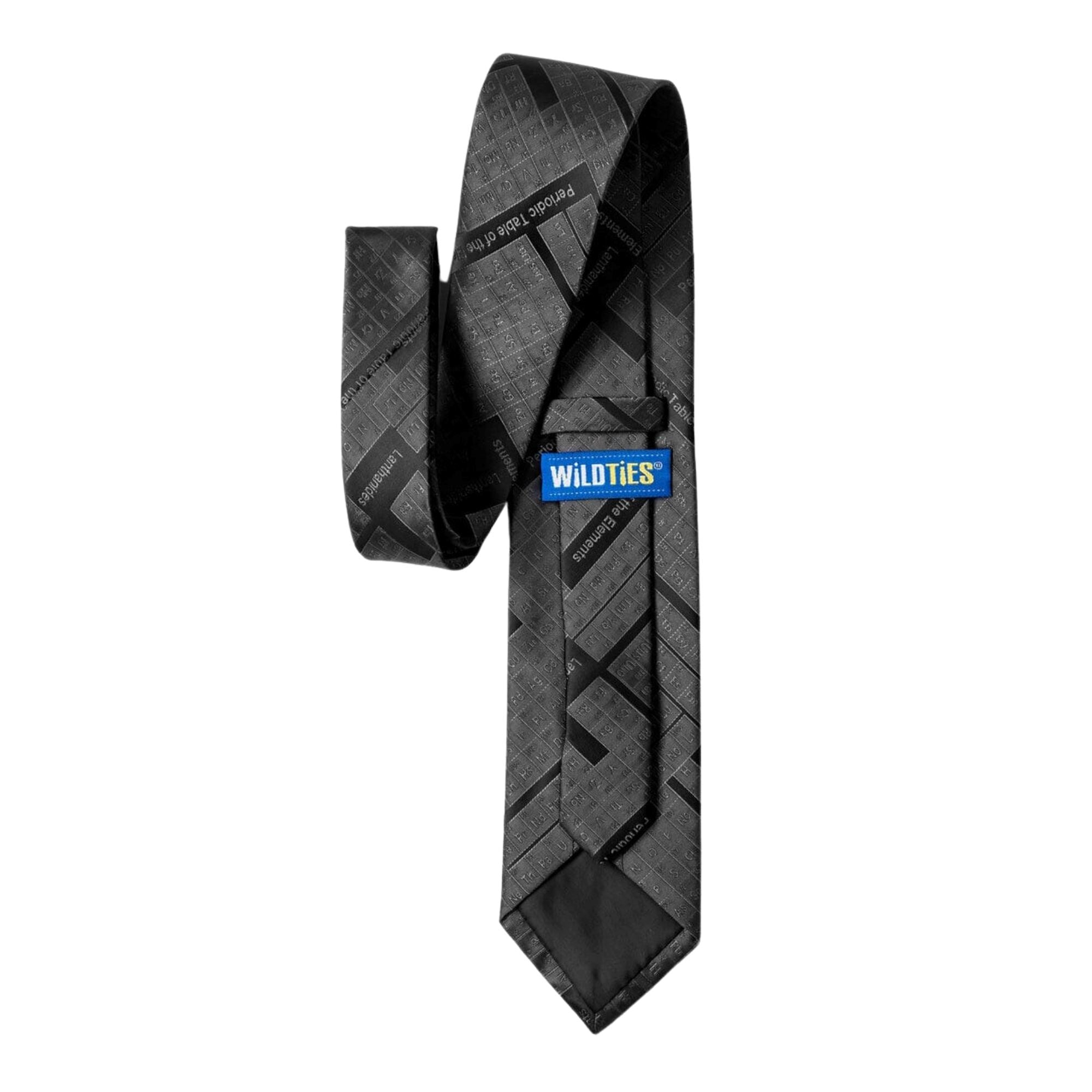 Periodic Table Skinny Tie in Black Ties Clinks 