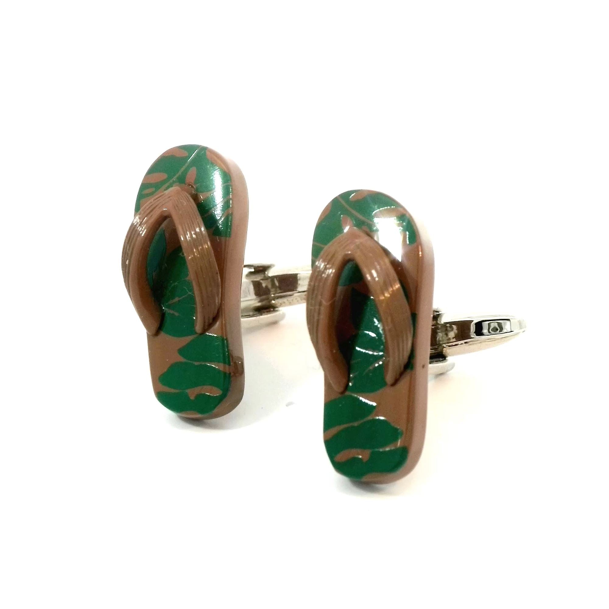 Aussie Camouflage Thong Cufflinks Novelty Cufflinks Clinks Australia Aussie Camouflage Thong Cufflinks 