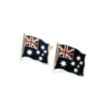 Australian Flag (wavy) Cufflinks Novelty Cufflinks Clinks Australia Australian Flag (wavy) Cufflinks