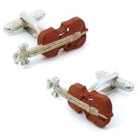 Brown Violin Cufflinks Novelty Cufflinks Clinks Australia Brown Violin Cufflinks