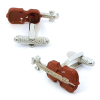 Brown Violin Cufflinks Novelty Cufflinks Clinks Australia