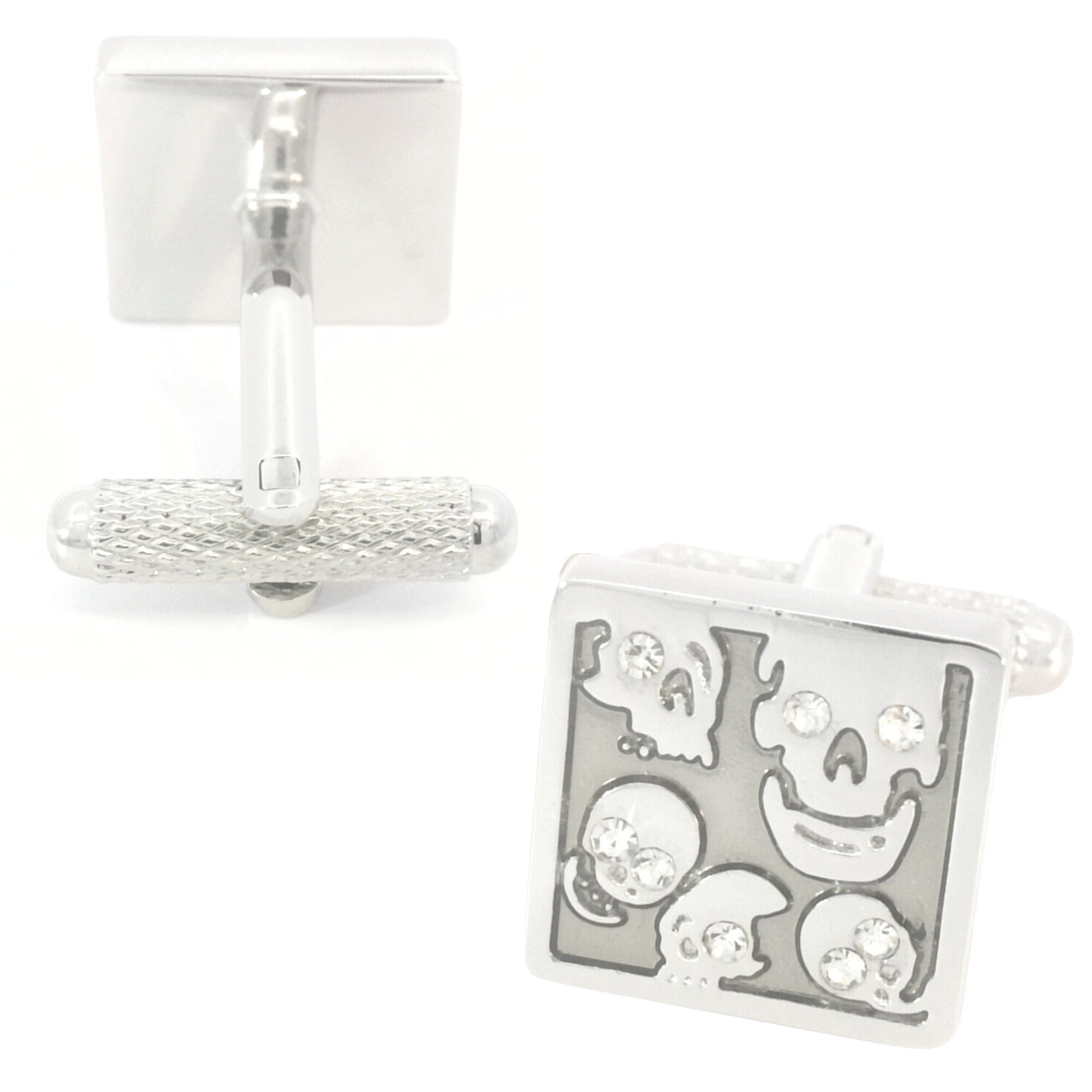 Cheerful Skulls in a Square Cufflinks Novelty Cufflinks Clinks Australia 