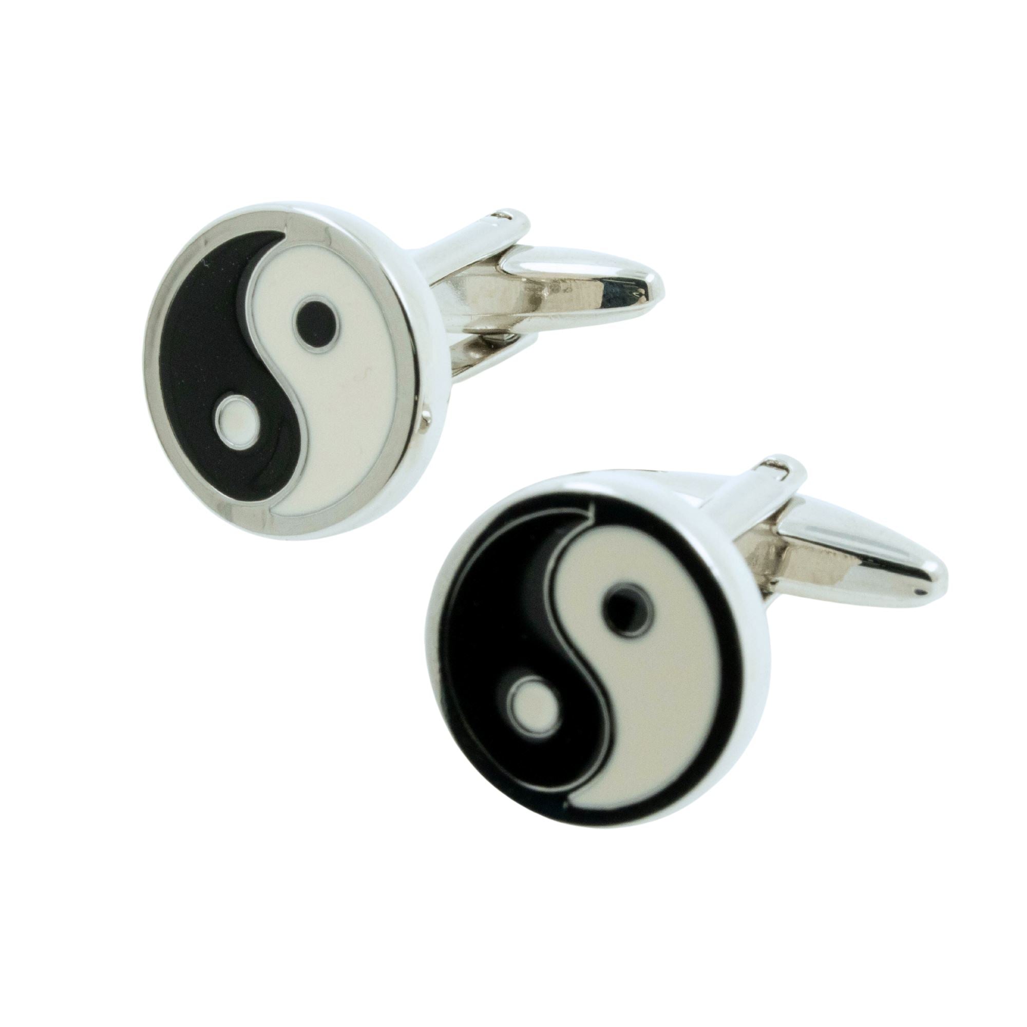 Yin and Yang Enamel Cufflinks Novelty Cufflinks Clinks Australia 