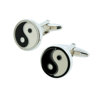 Yin and Yang Enamel Cufflinks Novelty Cufflinks Clinks Australia