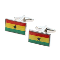 Flag of Ghana Cufflinks Novelty Cufflinks Clinks
