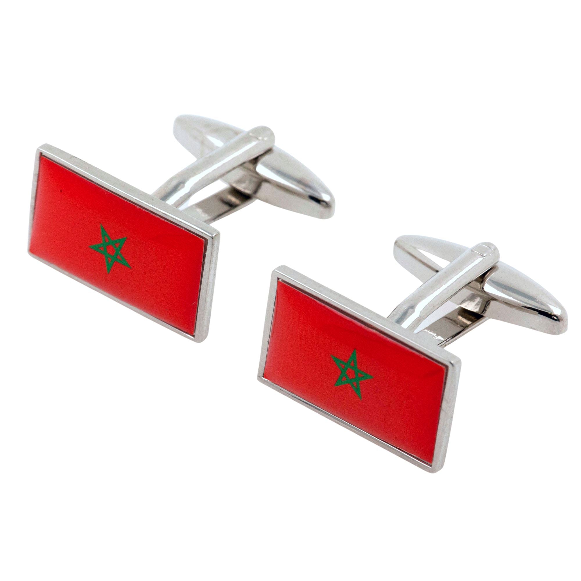 Flag of Morocco Cufflinks Novelty Cufflinks Clinks 