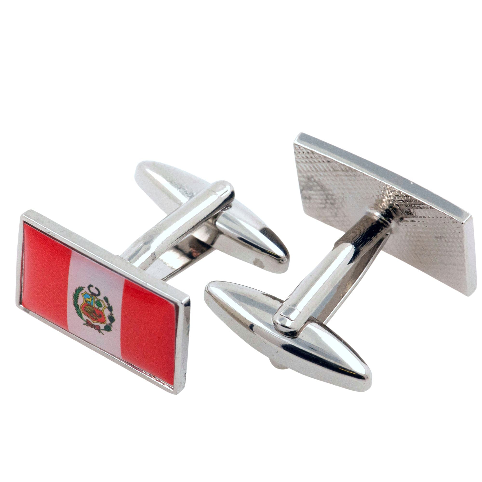 Flag of Peru Cufflinks Novelty Cufflinks Clinks 