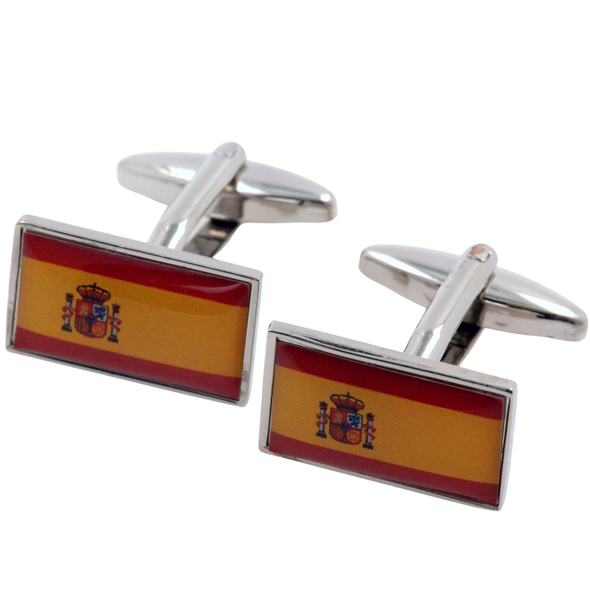 Flag of Spain Cufflinks Novelty Cufflinks Clinks 