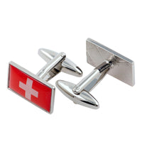 Flag of Switzerland Cufflinks Novelty Cufflinks Clinks