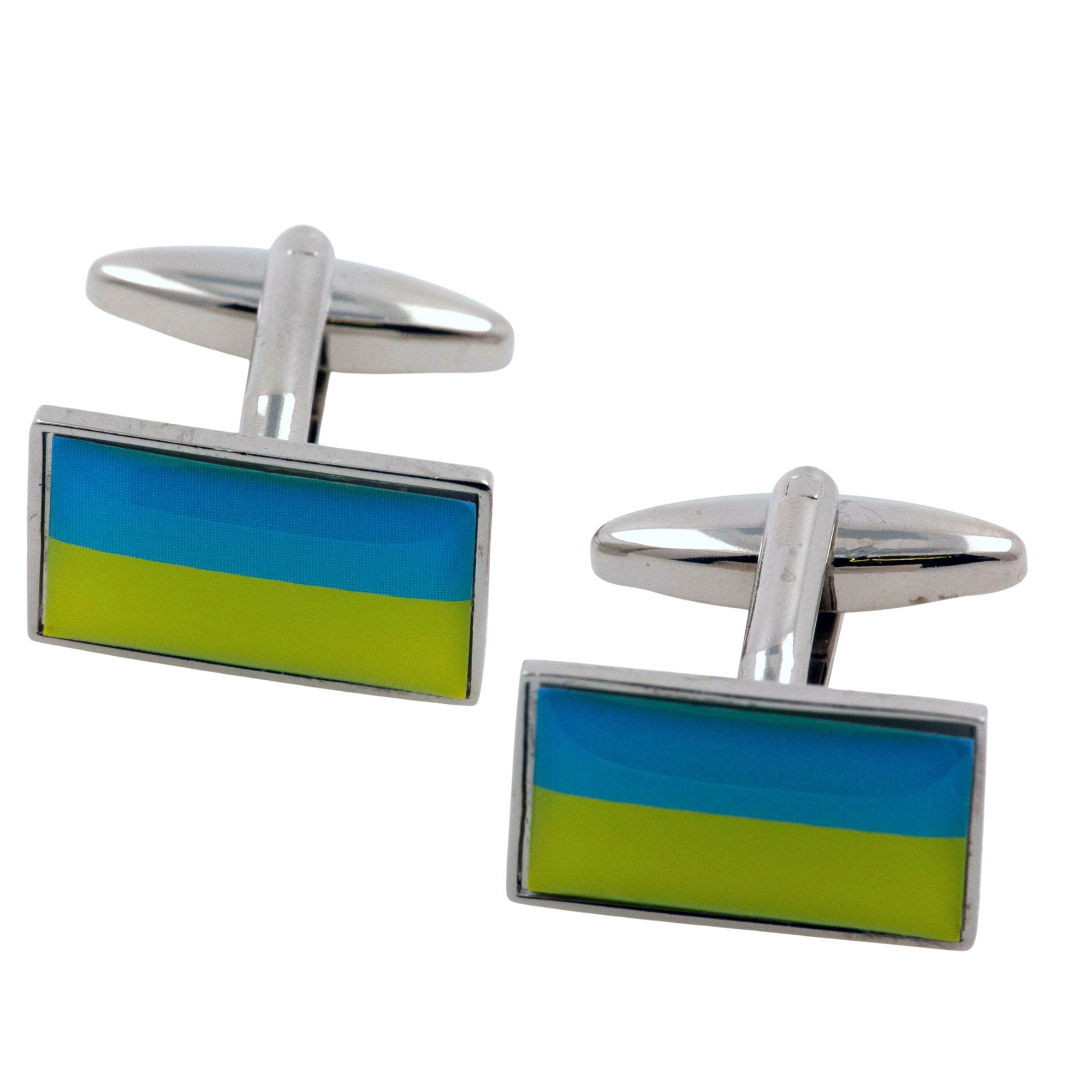 Flag of Ukraine Cufflinks Novelty Cufflinks Clinks 