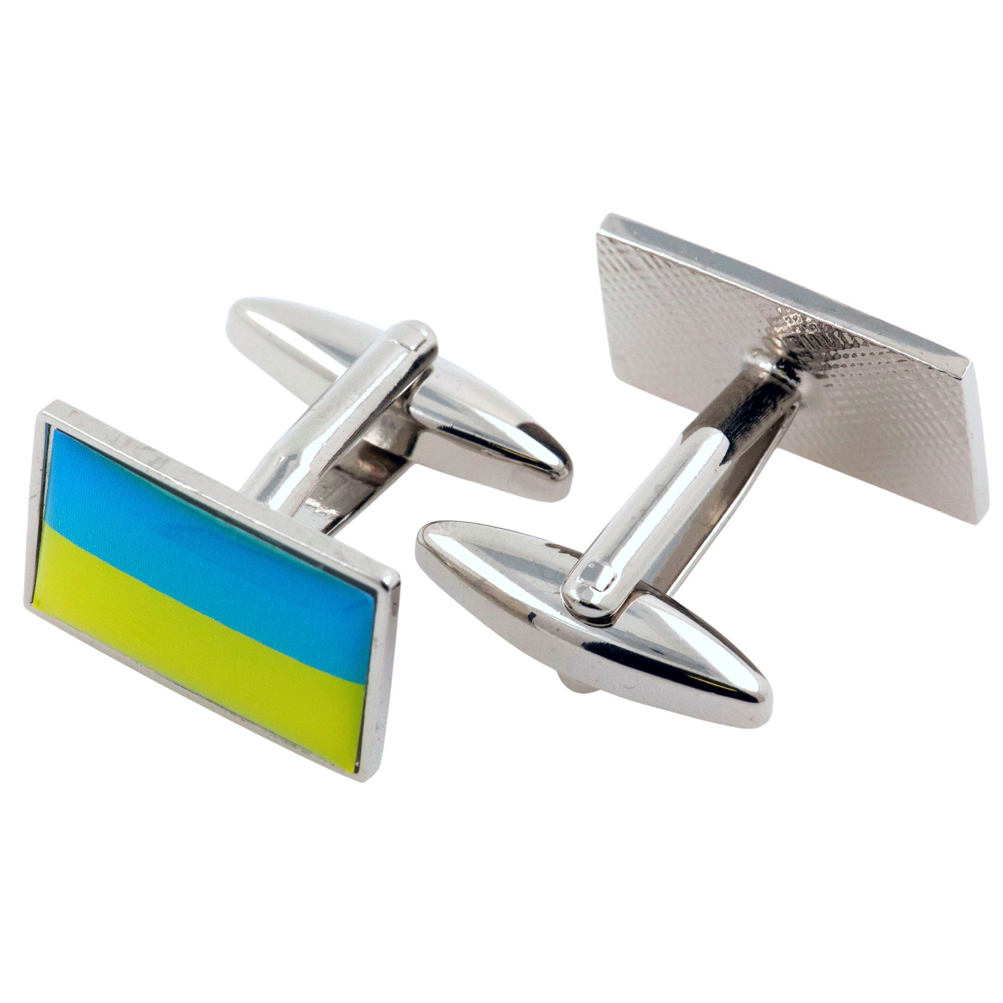 Flag of Ukraine Cufflinks Novelty Cufflinks Clinks 