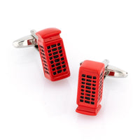 Red "London" Phone Booth Cufflinks Novelty Cufflinks Clinks Australia Red "London" Phone Booth Cufflinks