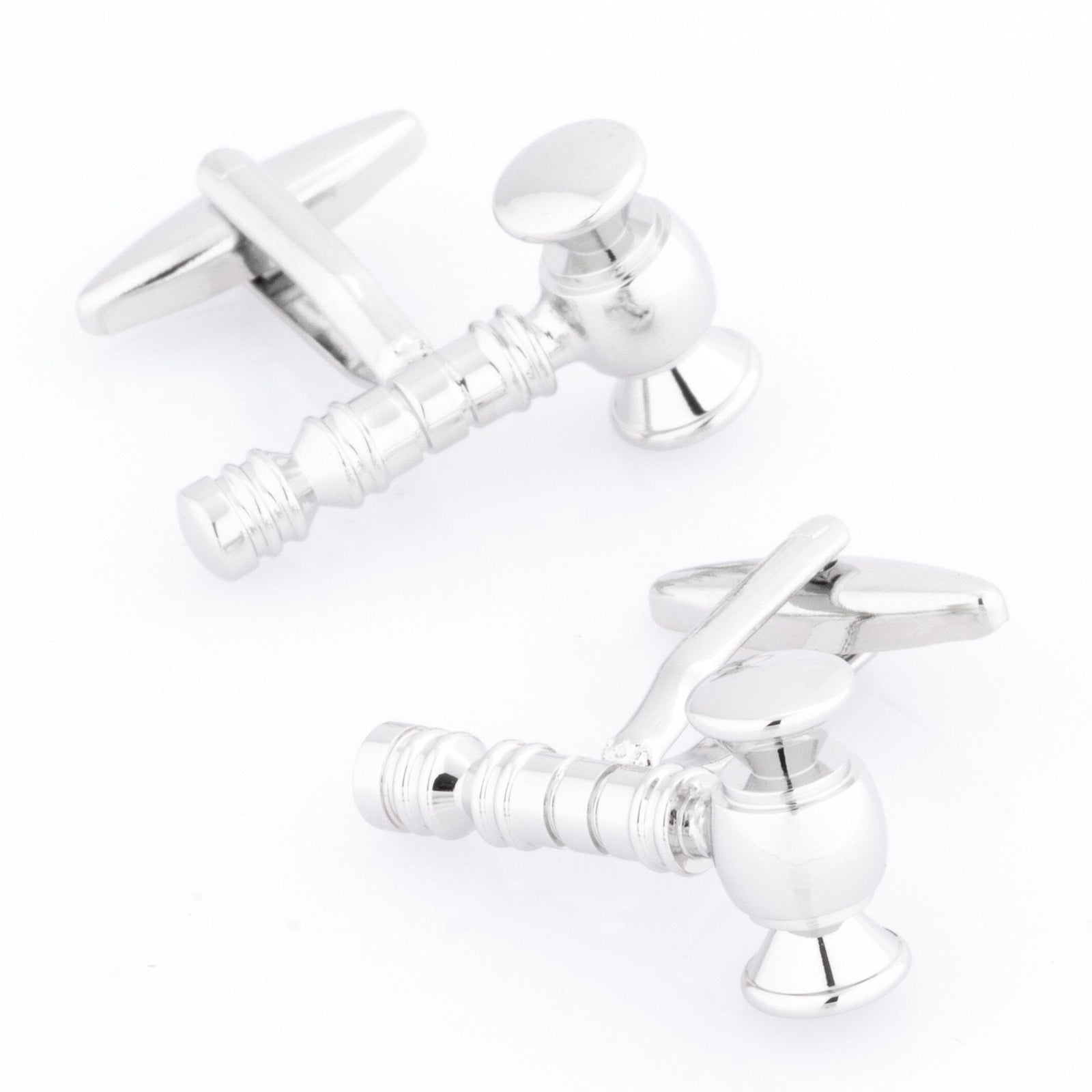Auctioneer / Judge Gavel Cufflinks Silver Silver Cufflinks Clinks Australia Auctioneer / Judge Gavel Cufflinks Silver 