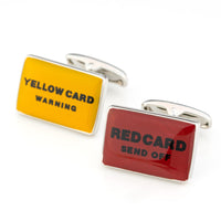 Red and Yellow Card Soccer Football Cufflinks Novelty Cufflinks Clinks Australia Red and Yellow Card Soccer Football Cufflinks