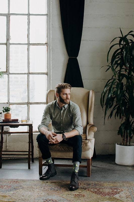 Avocado Green Mens Sock Socks Alynn 