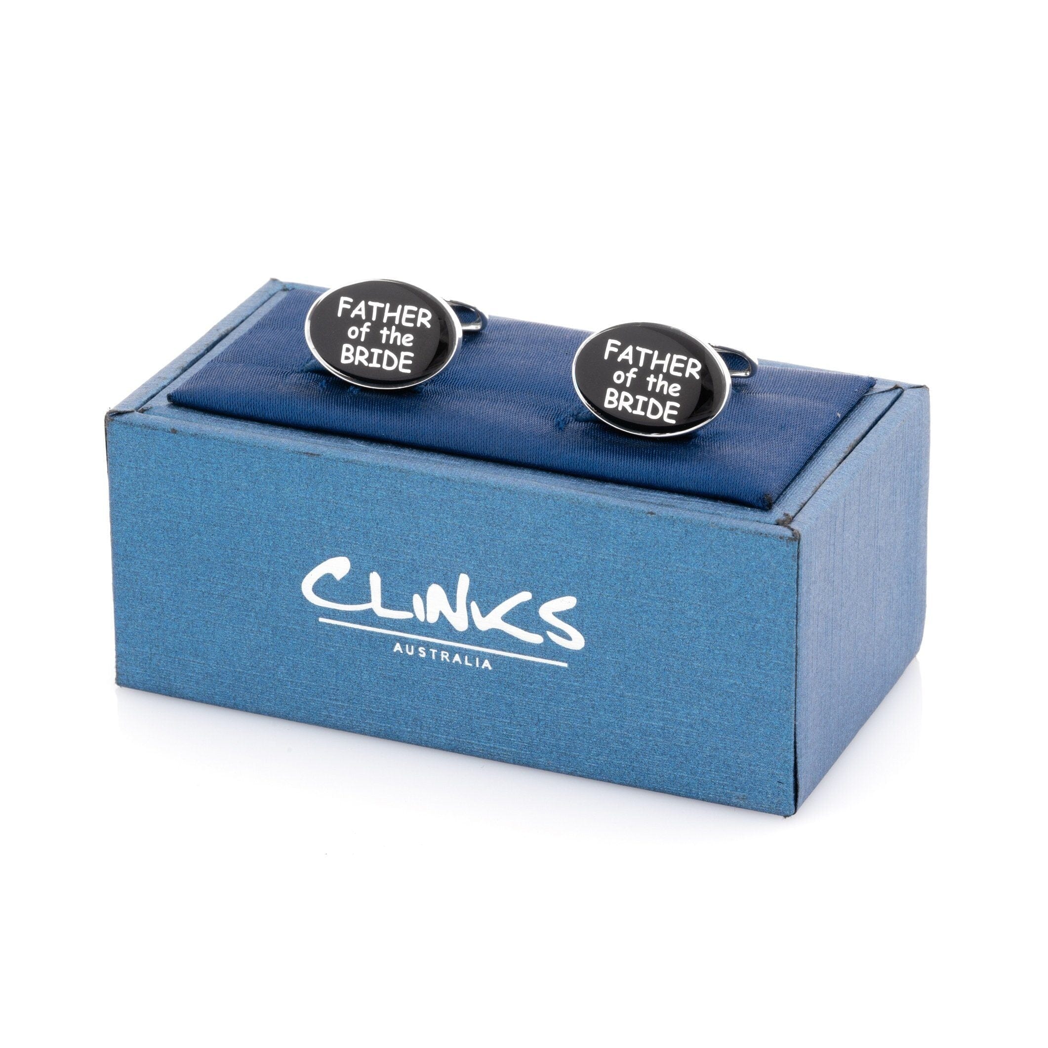 Father of the Bride Black Silver Wedding Cufflinks Wedding Cufflinks Clinks Australia 