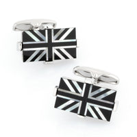 Union Jack - Flag of United Kingdom Cufflinks - Onyx & Mother of Pearl Novelty Cufflinks Clinks Australia Union Jack - Flag of England UK Cufflinks in Onyx and Mother of Pearl