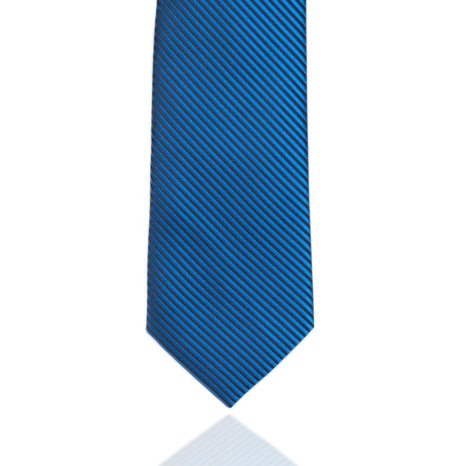 Electric Blue and Black Stripe MF Tie Ties Cuffed.com.au 