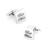 Best Man Curved Silver Wedding Cufflinks Wedding Cufflinks Clinks Australia