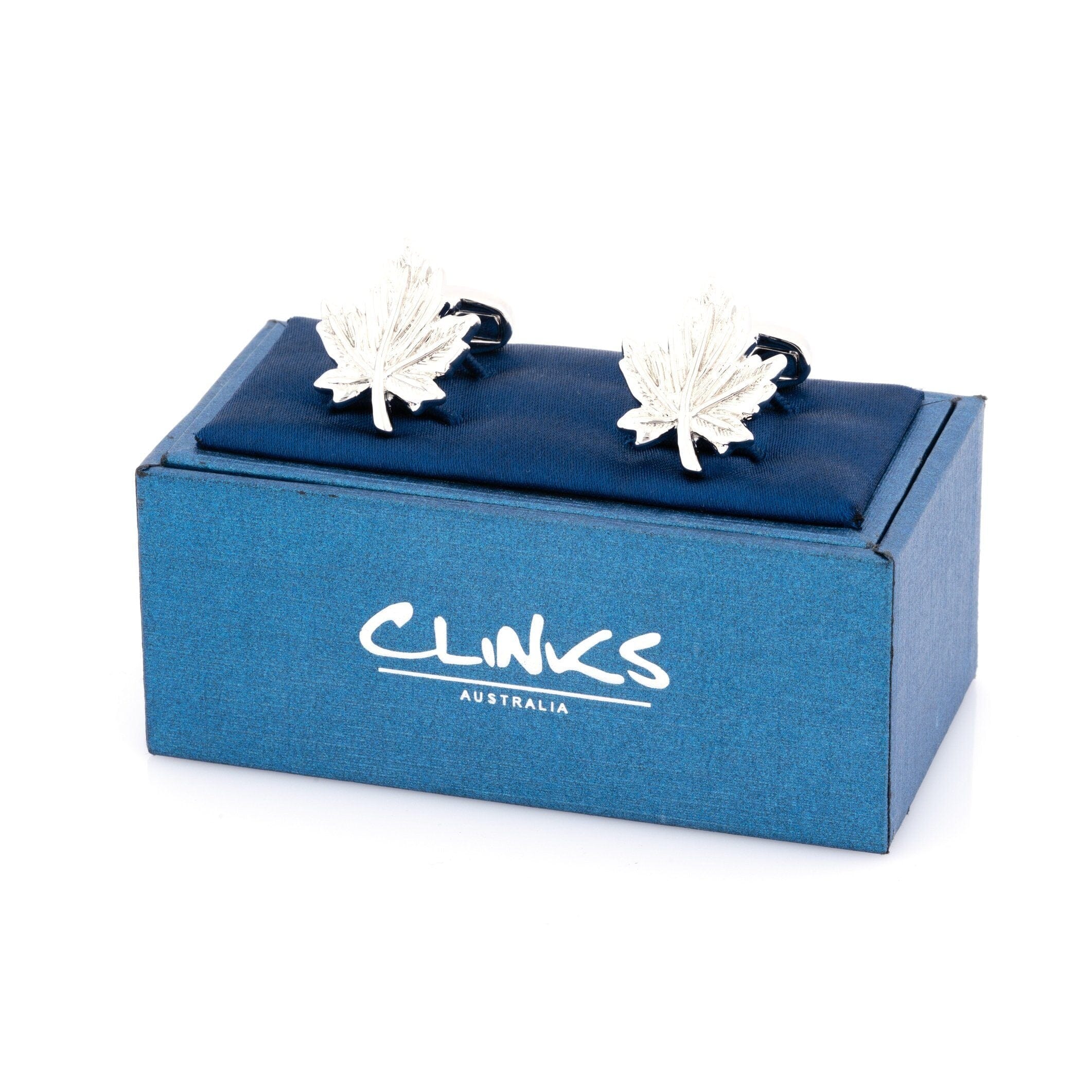 Silver Canadian Maple Leaf Cufflinks Novelty Cufflinks Clinks Australia 