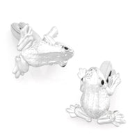 Silver Frog Cufflinks Novelty Cufflinks Clinks Australia Silver Frog Cufflinks