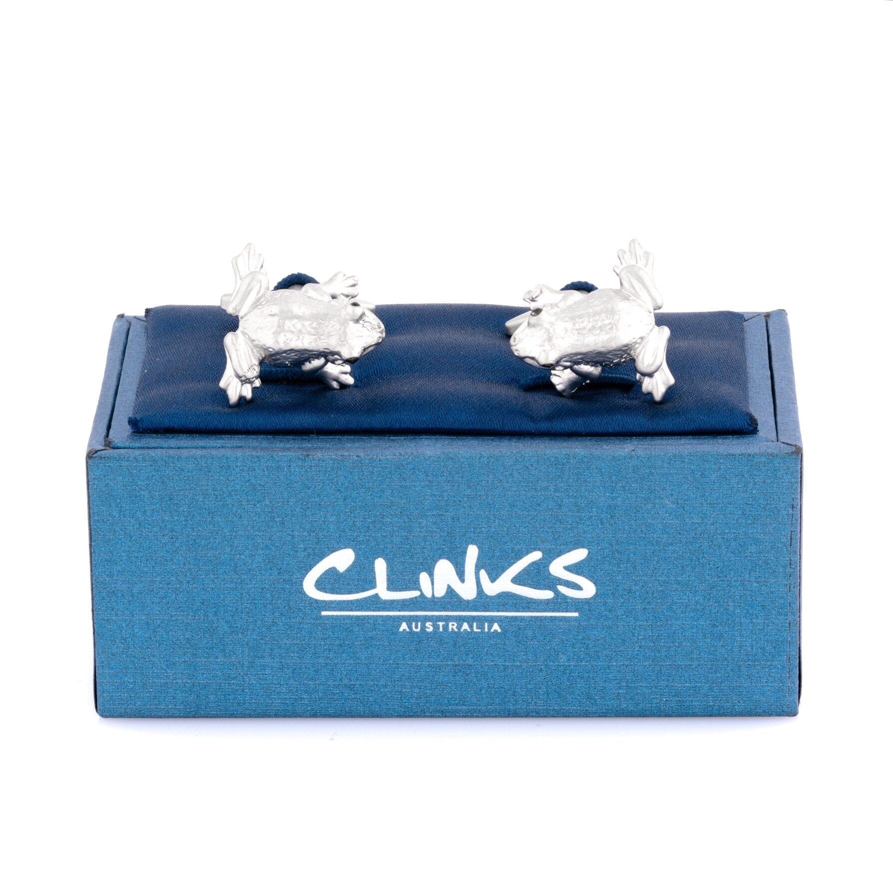 Silver Frog Cufflinks Novelty Cufflinks Clinks Australia 
