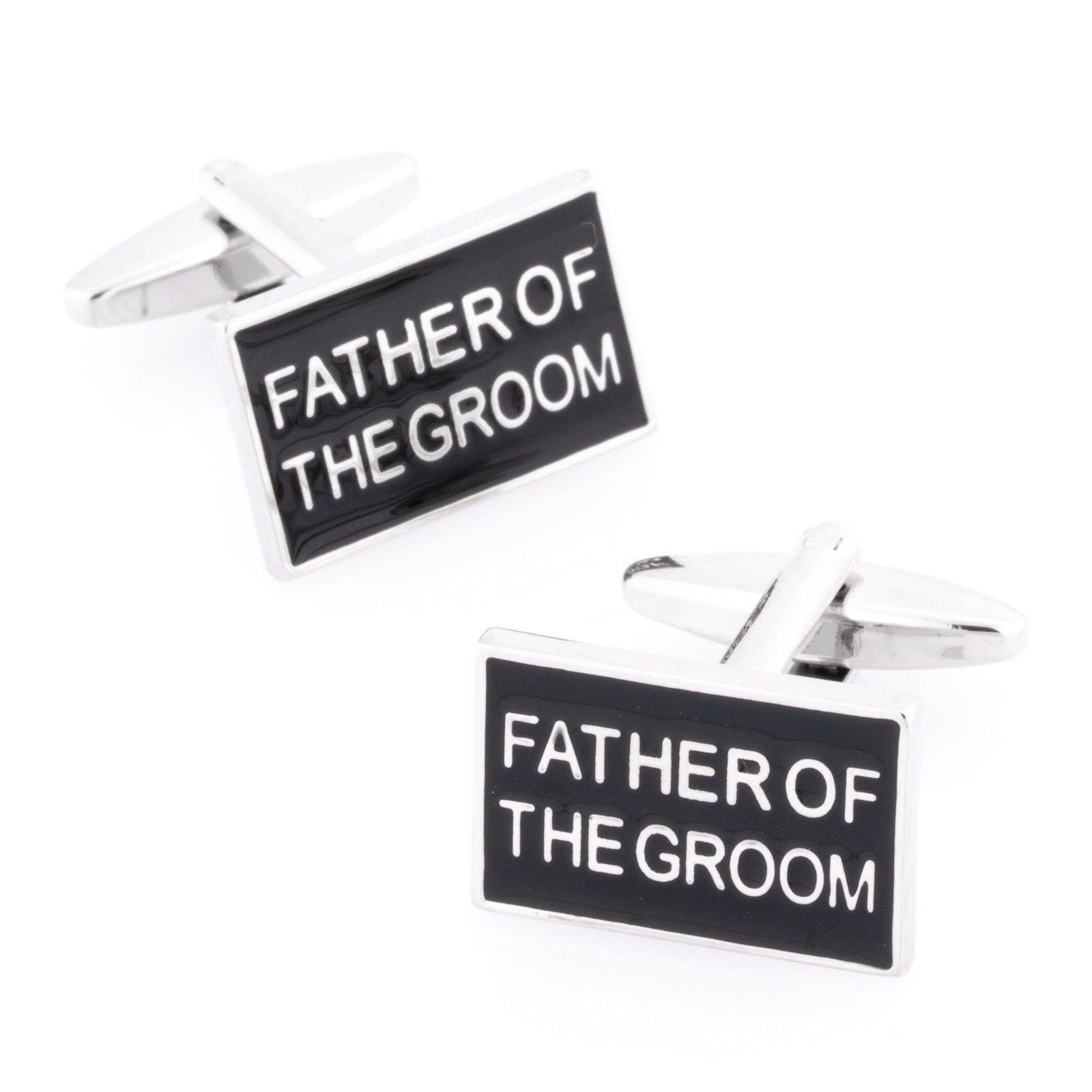 Father of the Groom Black and Silver Wedding Cufflinks Wedding Cufflinks Clinks Australia 