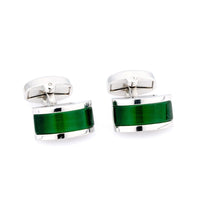 Green Cateye Cufflinks Classic & Modern Cufflinks Clinks Australia Default