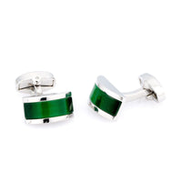 Green Cateye Cufflinks Classic & Modern Cufflinks Clinks Australia