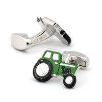 Green Farm Tractor Cufflinks Novelty Cufflinks Clinks Australia