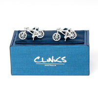 Silver Racing Bike Bicycle Cufflinks Novelty Cufflinks Clinks Australia