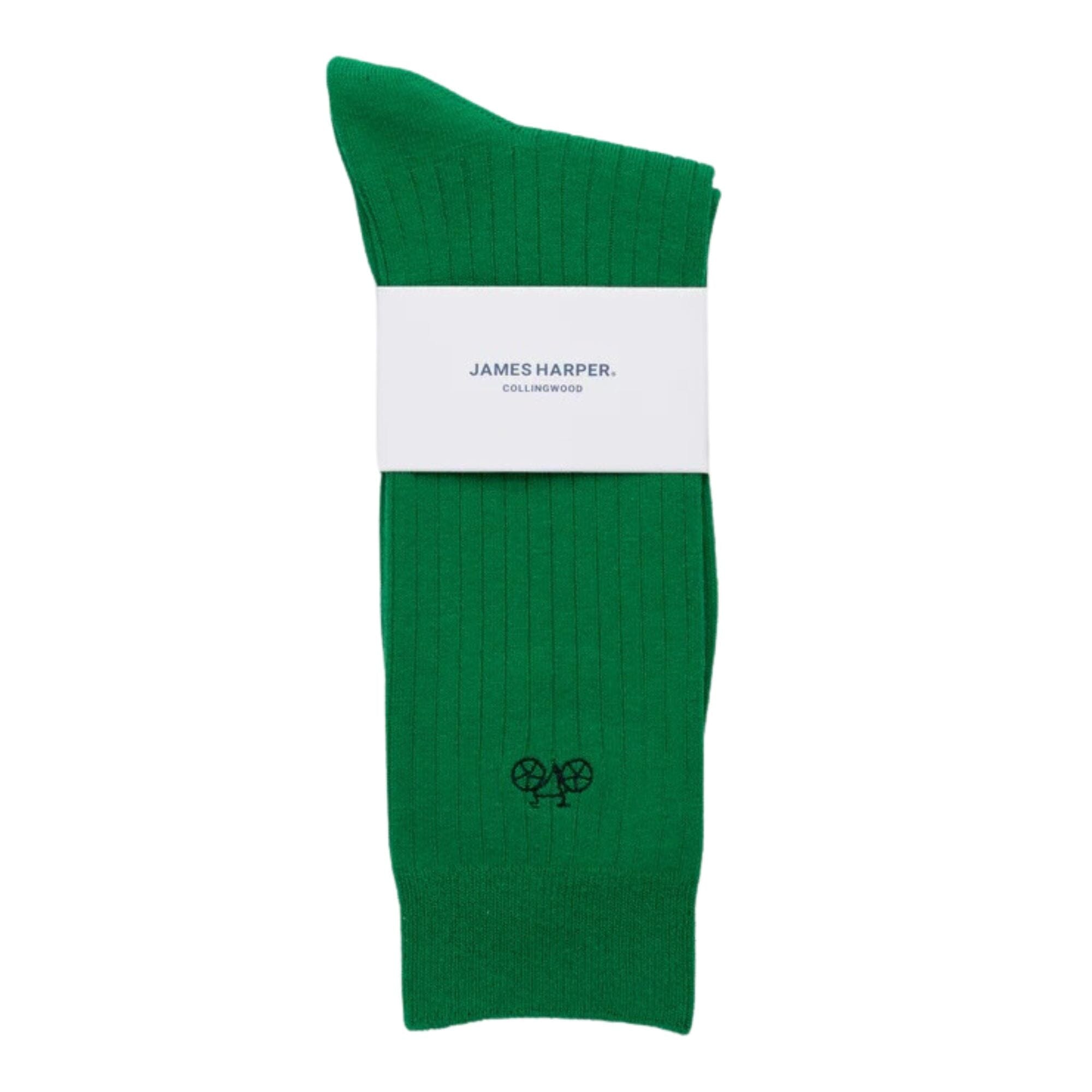 Green Ribbed Socks Socks Clinks 