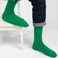 Green Ribbed Socks Socks Clinks