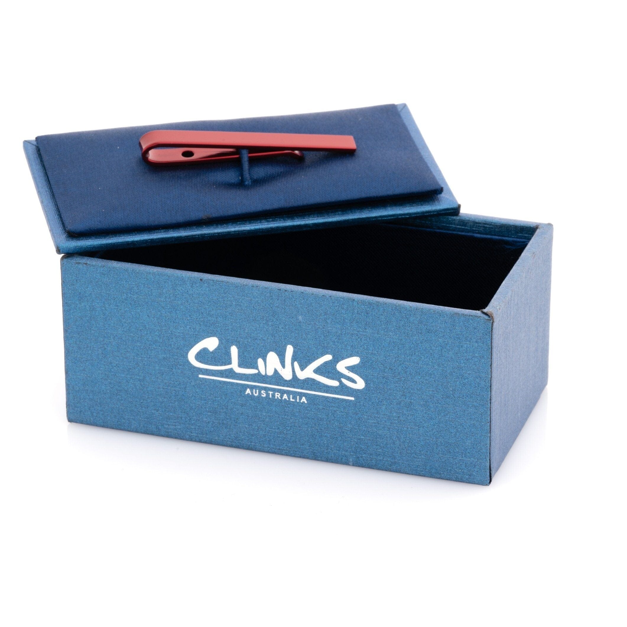 Red Metallic Small Tie Bar Tie Bars Clinks 