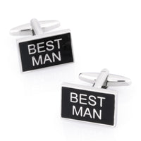 Best Man Black and Silver Wedding Cufflinks Wedding Cufflinks Clinks Australia Best Man Black and Silver Wedding Cufflinks