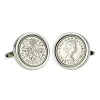 Real English Silver Sixpence Piece Cufflinks Novelty Cufflinks Clinks Australia Real English Silver Sixpence Piece