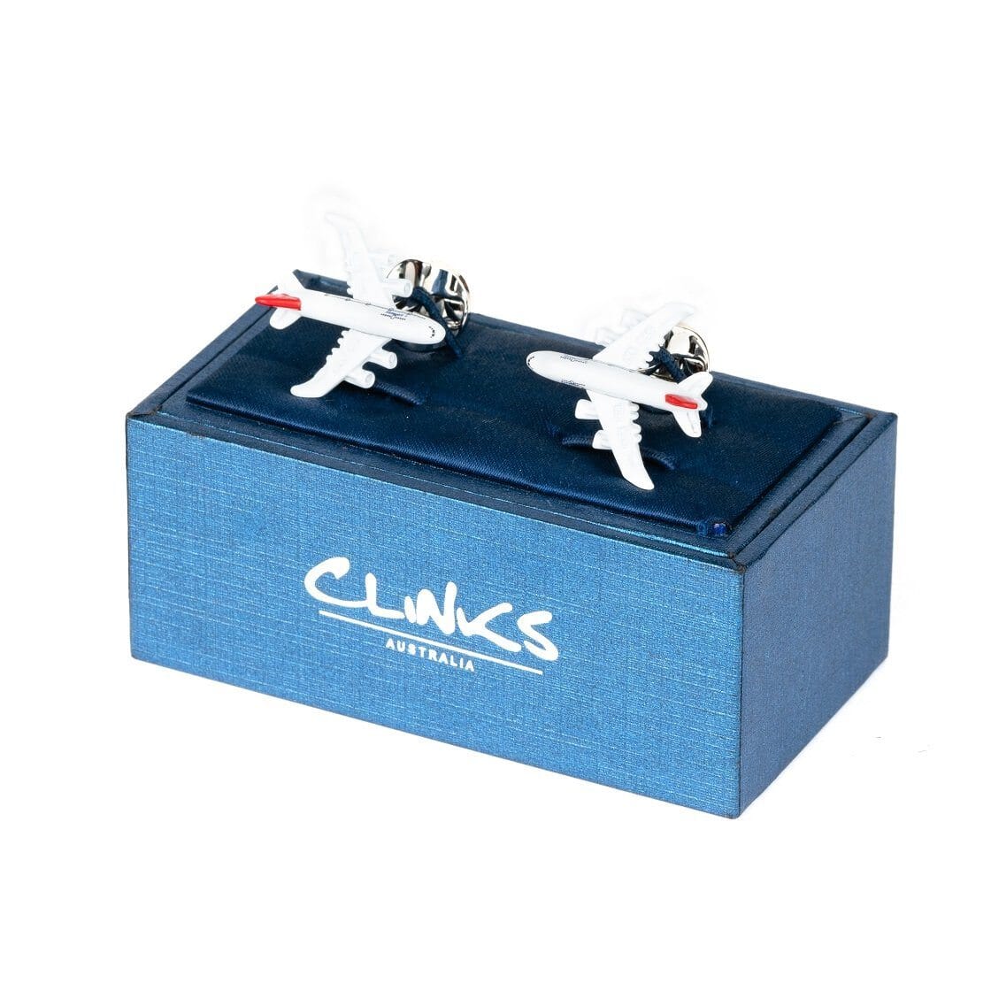 Commercial Jet Plane Cufflinks in Colour Novelty Cufflinks Clinks Australia 