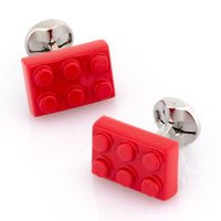 Red Building Block Cufflinks Novelty Cufflinks Clinks Australia Red Building Block Cufflinks