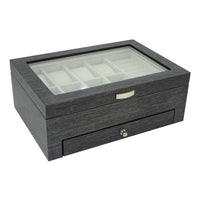 Ginko Wooden Cufflink Watch Box with a Drawer Cufflink Boxes Clinks