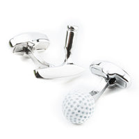 Golf Ball and Putter Cufflinks Novelty Cufflinks Clinks Australia Golf Ball and Putter Cufflinks