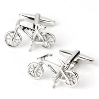 Silver Racing Bike Bicycle Cufflinks Novelty Cufflinks Clinks Australia