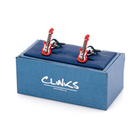 Red Electric Guitar Cufflinks Novelty Cufflinks Clinks Australia