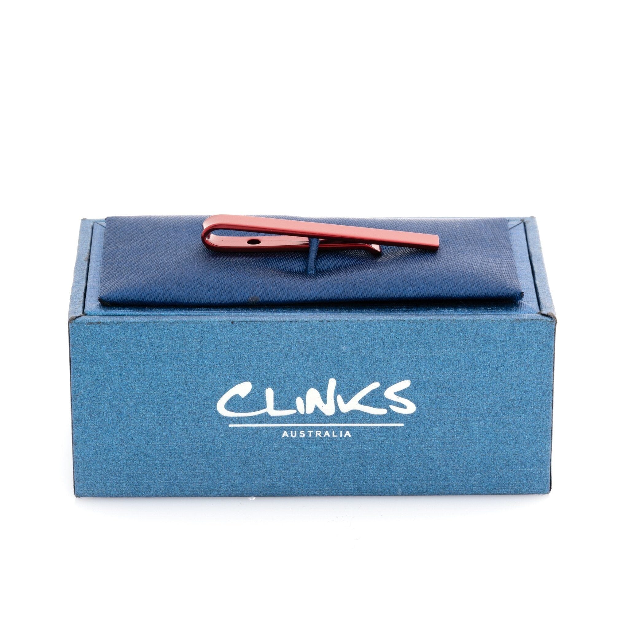 Red Metallic Small Tie Bar Tie Bars Clinks 